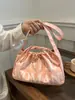 Bolso de Cubo Plegable Portátil de Moda Bolsa de Cordón para Mujer 2024 Nuevo Estilo Coreano Ligero Casual Bolso de Hombro Cruzado