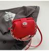 Bolso de Hombro de Cadena de Color Puro de Gama Alta para Mujer 2025 Nuevo Bolso de Hombro de Moda Bolso Cruzado Versátil de Color Puro