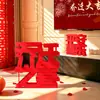 Adorno Decorativo de Carácter "Fu" en 3D para Inauguración de Casa, Decoración de Ambiente para Sala de Estar, Mudanza a una Casa Nueva y Suministros para Ceremonia de Inauguración