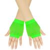 Guantes huecos de medio dedo con red de pesca gruesa y corta, de malla elástica multicolor, con decoración de alto rendimiento, con fabricantes de ropa, venta directa