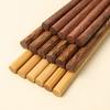 Palillos de madera maciza para niños, palillos de madera para el hogar, palillos de madera para bebés, 4 palillos de madera, madera, pequeños, cortos, dedicados para jardín de niños de 6 a 12 años, niños mayores