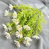Flores Artificiales de Nuevo Producto Transfronterizos Plantas Acuáticas de 5 Puntas Manzanilla Estilo Pastoral Pequeñas Frescas Adornos para Arreglos Florales de Hogar Sala de Estar Flores Artificiales