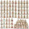 Bolsas de Arpillera Navideñas Set de 30 Piezas Bolsas de Regalo Bolsas de Muñeco de Nieve Reno Navideño Bolsas de Cordón para Fiesta