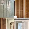 Porta de Madeira Sólida Ripada Personalizada de Fábrica Porta Dobrável de Varanda Porta de Madeira para Estudo Porta de Madeira para Closet Interno Abertura Dupla Deslizante