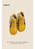 Sapatos Retro de Couro Genuinamente Macio com Elevação Interna Vermelhos para Treinamento Moral de Estudantes Femininas Primavera Sapatos Baixos Tênis Casuais Esportivos de Solado Grosso Sapatos Forrest Gump