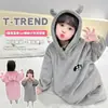 Ropa Infantil Bata de Noche para Niñas Otoño e Invierno Pijama para Bebé Ropa de Casa para Niña Bata de Noche Pequeño Demonio Bata de Baño