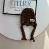Gorros de Invierno para Niños Gorros de Lana para Niños Gorros de Punto para Niños Gorros Cálidos a Prueba de Viento Estilo Coreano Color Sólido Gorros con Protección para las Orejas para Niñas