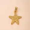 Collar Individual Colgante de Acero Inoxidable Transfronterizo Collar de Estrella de Mar Concha Accesorios Moda Chapado en Oro de 18K Accesorios de Joyería DIY