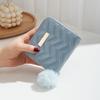 Mini Billetera Doble Cremallera 2024nuevo monederos Moda Bordado Pequeño Tarjetero Estudiante Felpa Bolso Pequeño para Mujer