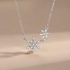 Collar de copo de nieve de plata esterlina s925 para mujer, estilo coreano, estilo fresco, micro colgante, collar de clavícula de nicho ins Cyber Celebrity