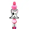 Serie de Cachorros Transfronterizos Cuentas de PVC Cuentas Sueltas Bolígrafo Creativo Personalizado Accesorios Bolígrafos Listos para Usar Venta al por Mayor