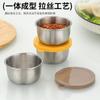 Caixa Criativa de Mergulho em Aço Inoxidável 304 com Tampa Estilo Ins Copo Selado para Molho Salada Molho de Tomate Condimento