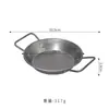 Plato Retro Antiguo de Acero Inoxidable para Mariscos Plato Plano de Doble Asa Plato para Pollo Frito Coreano y Papas Fritas Plato para Pasta Plato para Cangrejos de Río