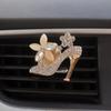 Perfume para salida de aire de coche transfronteriza, clip de aromaterapia para coche, zapatos de tacón alto, bolso incrustado de diamantes, corona, exquisita decoración interior