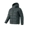Chaqueta de plumón con capucha funcional acanalada para hombre, estilo montaña, para invierno, 13521