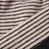 Gorro de Invierno a Rayas Patchwork para Embarazadas, Doble Capa, Cálido, Cortavientos, Suave, Cubre-Cabeza, Gorro Holgado para Casa y Ocio