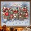 Festival de Navidad Múltiples Estilos Rama de Pino Navideña Bolas Colgantes Adornos Pegatinas para Ventana Vidrio de Escaparate Puerta Decoración Pegatinas Electrostáticas para Vidrio