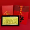 Diseño de Logo Corporativo Personalizado, Año de la Oveja Lámina de Oro Billete de Cien Yuan Rojo Sobres Rojos Tres Ovejas Abriendo el Camino, Oveja Fortuna Próspera Colección Conmemorativa