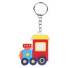 Nuevo llavero de goma blanda estilo tren, colgante para mochila, decoración de llaves, escribible y conveniente, nueva etiqueta de clasificación creativa