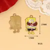 Llavero Colgante Personalizado de Bob Esponja y Patricio Estrella Collar Accesorios de Joyería de Aleación Esmaltada para DIY