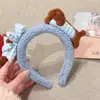 Diadema de estilo coreano kawaii para niña, bonita diadema de felpa con dibujos animados para otoño e invierno, diadema para lavarse la cara a presión con el pelo de niña dulce