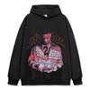 Camiseta de Manga Corta Estampada Hip-Hop Retro Americano Transfronterizo 21 Savage Versátil High Street Pesada Cuello Redondo Sudadera con Capucha