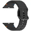 Adequado para Apple Watch10 9 8 7 Pulseira de Silicone com Costura em Padrão Ondulado e Fivela Colorida Pulseira de Reposição Ultra