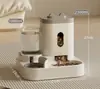 Alimentador Automático Cão Gato Tigela de Comida com Fonte de Água Grande Capacidade Recipiente Dispensador Armazenamento de Ração Animal de Estimação Filhote Acessórios para Pet