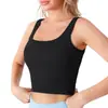 Camiseta Deportiva sin Mangas de Espalda en I con Copas Fijas para Mujer con Almohadillas en el Pecho, Ropa de Yoga, Ropa Interior, Top de Fitness para Pilates Yoga