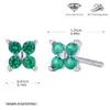 Pendientes de Flor y Estrella de Plata de Ley Transfronterizos Europeos y Americanos para Comercio Exterior Incrustados con Circonita Pendientes de Gama Alta Pendientes de Diamante de Color Plata S925