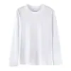 Camiseta de manga larga de color liso de algodón puro de peso pesado para hombre para primavera y otoño, camiseta interior de algodón puro de peso pesado, camiseta de manga larga de corte holgado