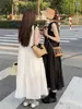 Vestido de Verão 2026 de Alta Qualidade sem Mangas Estilo Francês para Mulheres, Novo na Moda, Solto, Emagrecedor, Vestido Regata para Férias