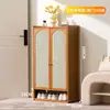 Gabinete para Zapatos Estilo Crema y Gabinete para Entrada Integrados para Uso Doméstico, Gabinete para Zapatos de Interior de Gran Capacidad, Nuevo Modelo Popular 2026, Gabinete Divisor para Sala de Estar