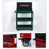 Carrito de Herramientas con Panel Trasero Engrosado Mesa de Herramientas de Tres Niveles Carrito de Piezas Carrito Móvil Silencioso Carrito con Panel de Agujeros