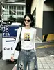 Guangzhou Shisanxing Camiseta Interior de Algodón Acanalado para Mujer, Corte Ajustado, Manga Larga, Suministro Directo de Fábrica, Suministro Especial Segundo Lote Verano