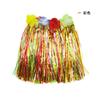Conjunto de cinco piezas de corona de falda de hierba de colores hawaianos, 30, 40 y 60 cm, elástico para niños y adultos, conjunto para actuación en festivales