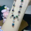 Estilo Retro Cool Europeo y Americano Conjunto Único de Collar y Pendientes de Geometría con Circonita Accesorios para Ropa de Cena Festiva Venta al por Mayor