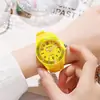 Reloj de Prueba para Niños Niñas Niños Estudiantes Resistente al Agua Imitación Caída Macarrón Deportivo Color Caramelo Gelatina Fresco