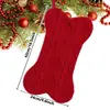 Calcetines de hueso de Navidad tejidos transfronterizos calcetines de Navidad lindos creativos decoraciones de árbol de Navidad bolsa de regalo
