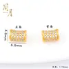 Acessórios Finos Banhados a Ouro Antigo que Preservam a Cor com Diamantes, Contas Espaçadoras Pequenas em Formato de Cintura com Esmalte e Furo Passante, Atacado de Fábrica