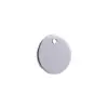 Logo grabable de acero inoxidable, acabado espejo de oro real de 18k, accesorios para joyería, etiqueta redonda para DIY, colgante que no se decolora