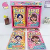Nuevo producto creativo: Divertido libro de pegatinas de serie de rascar con desafío modificado, libro de pegatinas de muñecas para vestir estilo girly al por mayor
