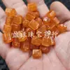 Rojo anaranjado Liulitong Hexagonal Jade Cuentas Sueltas Cuarcita Jade Cuentas Multifacéticas Corte Accesorios para Joyería DIY Cuentas al por Mayor