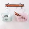 Cesta suspensa para cozinha pequena cesta suspensa cesta de armazenamento gancho para vaso sanitário cesta portátil cesta de plástico para banheiro cesta de armazenamento de parede para banheiro cesta de banho