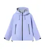 Chaqueta Cortavientos Larga de una Sola Capa Ropa de Trabajo Estampado Personalizado Logo Chaqueta a Prueba de Tres Elementos Ropa para Grupo al Aire Libre Bordar