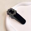 Horquilla de terciopelo de alta calidad para mujer, estilo francés, ligera, de lujo, con diamantes de imitación cuadrados, clip BB, flequillo simple elegante, horquilla rota, clip lateral