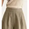 Shorts Casuales Transpirables Estilo Old Money para Mujer Verano 2026, Súper Bonitos y Adelgazantes, con Dobladillo Enrollado y Diseño de Pliegues