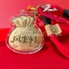 Llavero de Oro Puro 999 Bolsa de la Suerte para Atraer Riqueza y Prosperidad, Colgante de Bolsa, Cadena para Teléfono, Venta al por Mayor de Fábrica