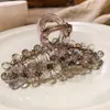 Presilha Grande de Cristal de Luxo de Alto Padrão, Presilha Tubarão, Penteado Disquinho para Parte de Trás da Cabeça Feminino da Moda, Novo Pega Cabelo Acessório de Cabeça