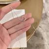 Colar de CD de carta embutida em diamante design de nicho feminino temperamento simples nariz de porco clavícula cadeia presente para namorada